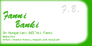 fanni banki business card